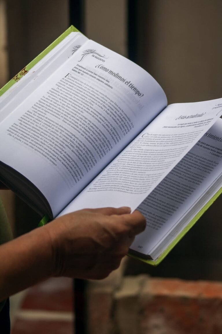 a person reading a book