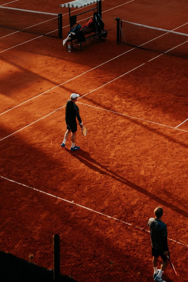 tennis match on clay court in buenos aires